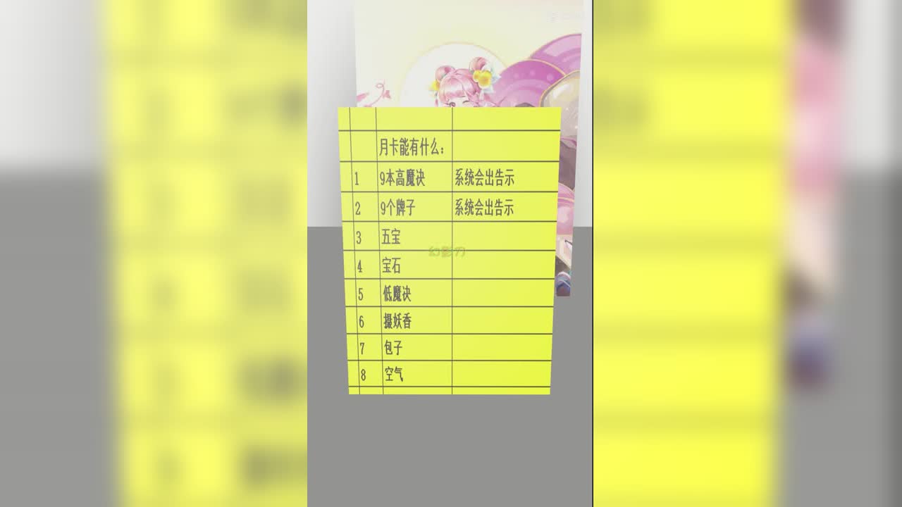 月卡能有什么