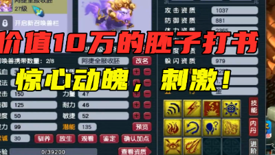 梦幻西游：花10万买的胚子打书，