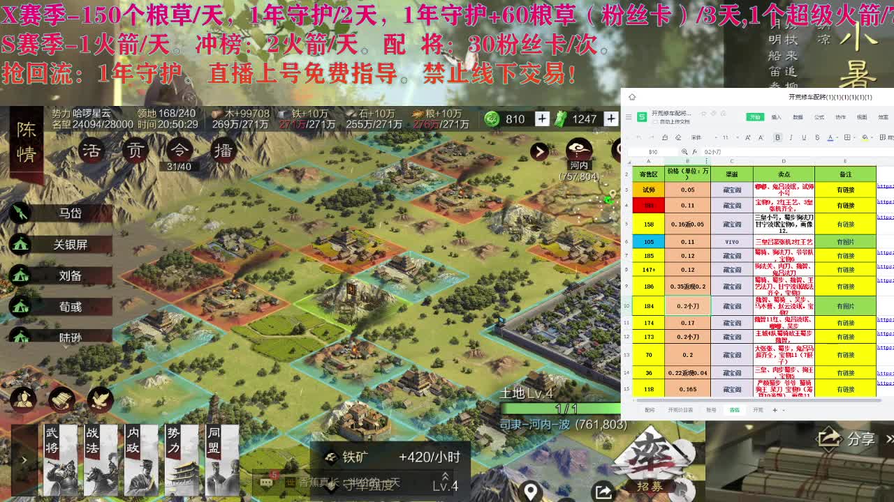 藏宝阁出号，接开荒