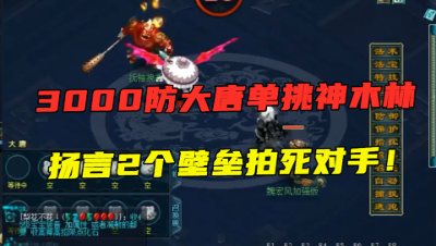梦幻西游：3000防御175大唐单挑神木林，扬言2个壁垒拍死对手！
