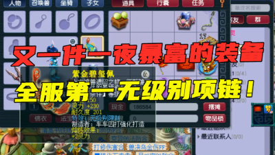 梦幻西游：又一件一夜暴富的神装，第一无级别项链，250万起步！