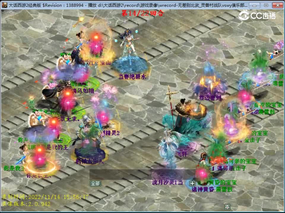 大话西游2：2022年度无差别总决赛，灵兽村VSWY俱乐部第三场