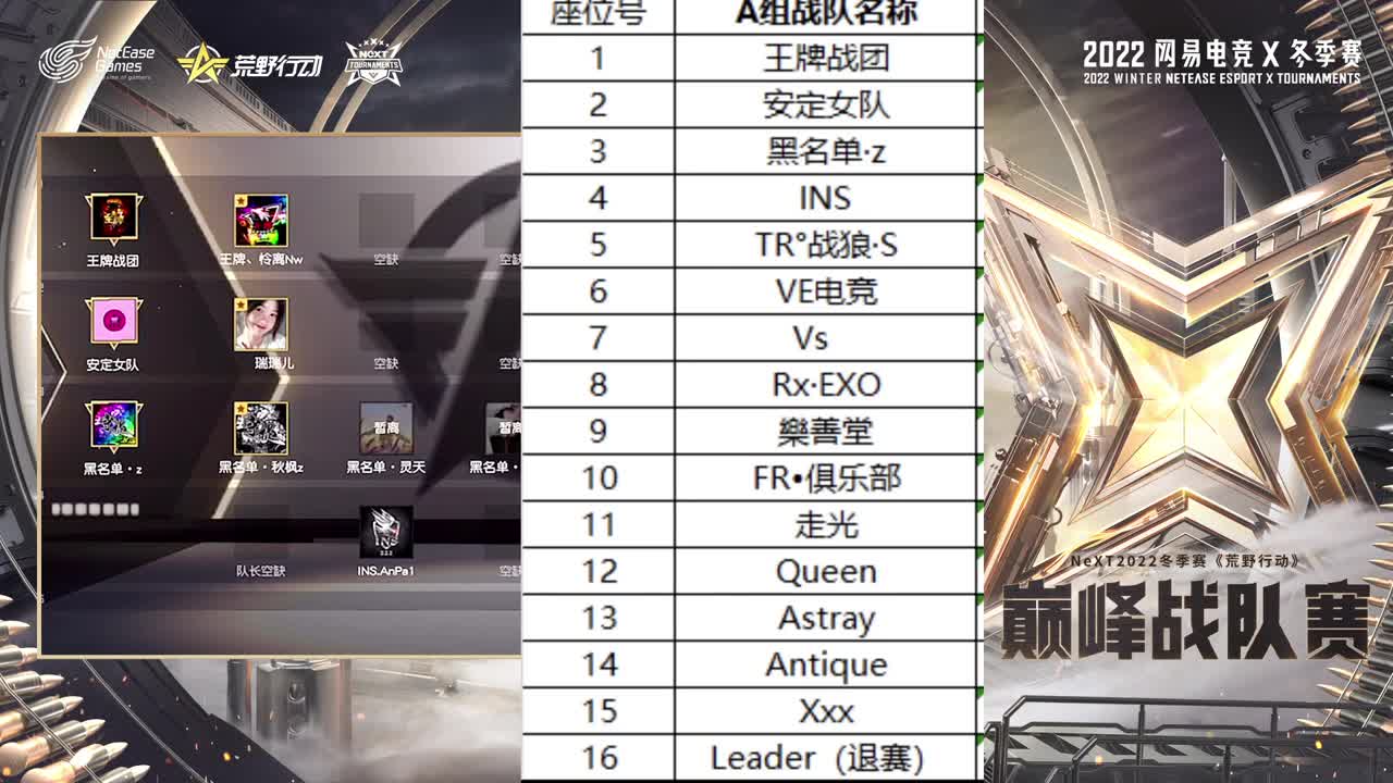 NEXT冬季赛·A组 第1段