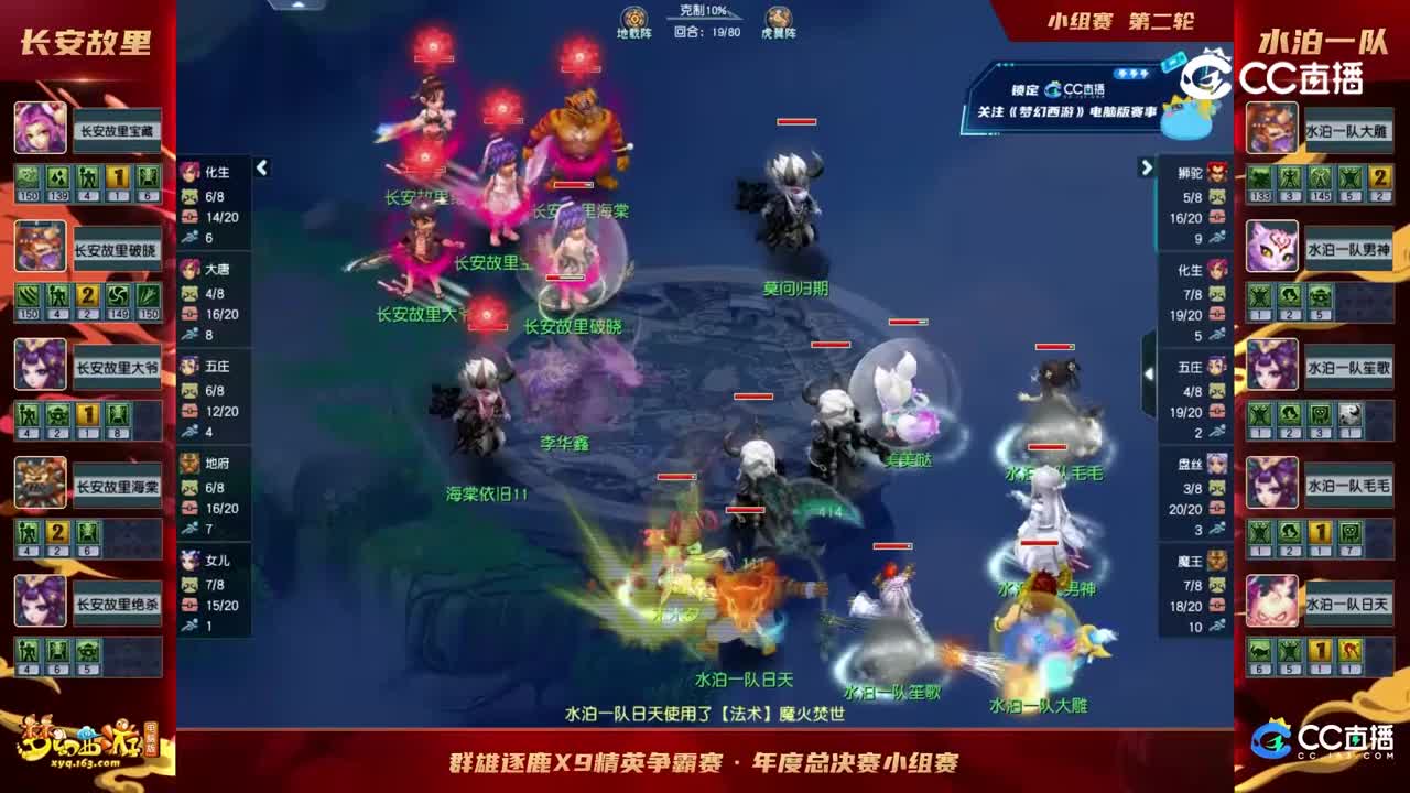 【2022年度群雄逐鹿总决赛】天元组小组赛第二轮：水泊一队VS长安故里【CC情报站】