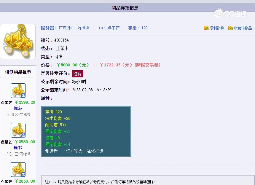 120耳饰