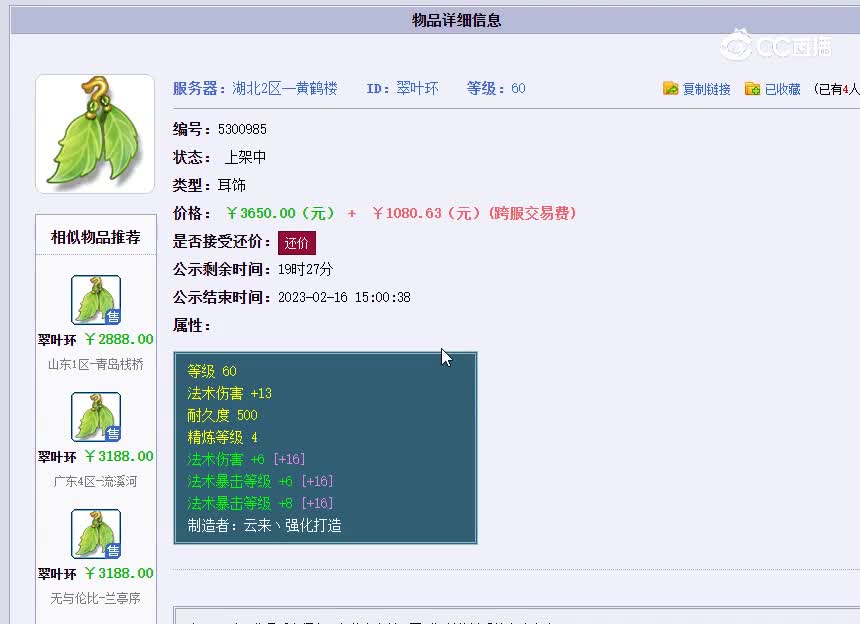 60耳饰