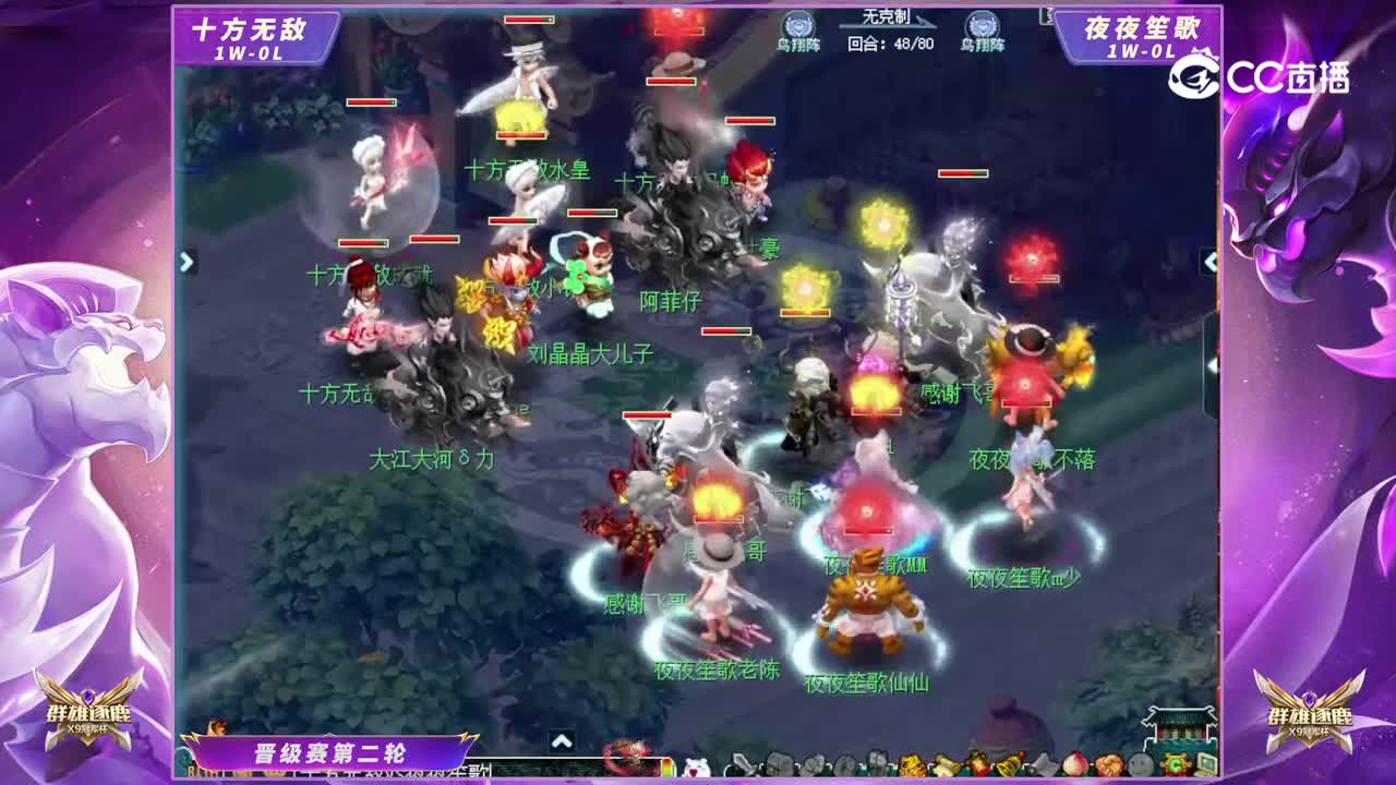【2023群雄逐鹿冠军杯】天元组晋级赛第二轮：夜夜笙歌VS十方无敌【CC情报站】