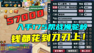 梦幻西游：5万7入手175狮驼岭，钱都花到刀刃上，竟5个月才卖掉！