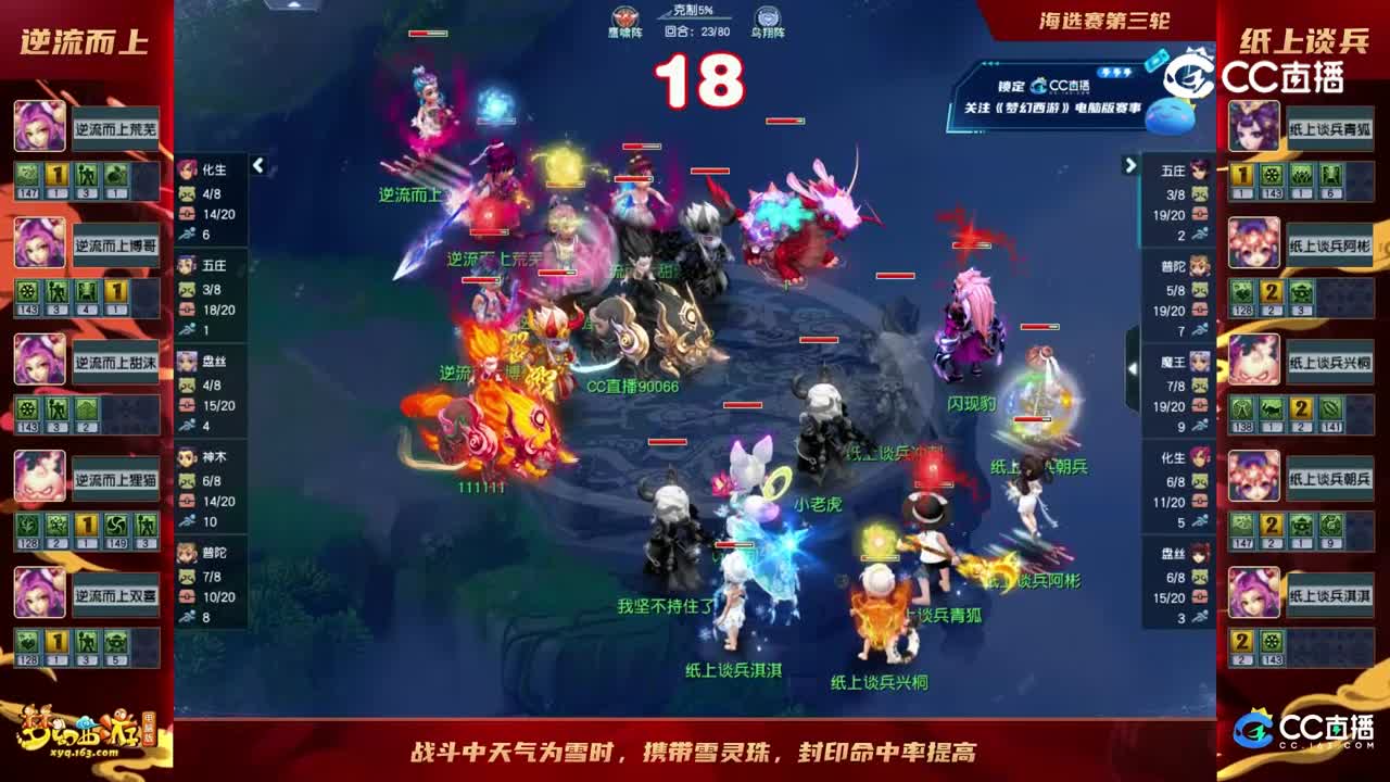 【2023群雄逐鹿】天元组第一届海选赛第三轮：纸上谈兵VS逆流而上【CC情报站】