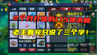 梦幻西游：2个月打造175神木林，一条耳饰7万，老王直呼没毛病！