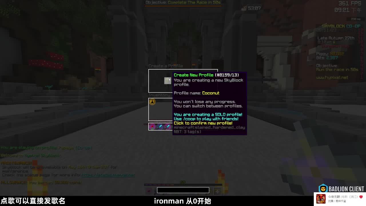 skyblock ironman 第1段
