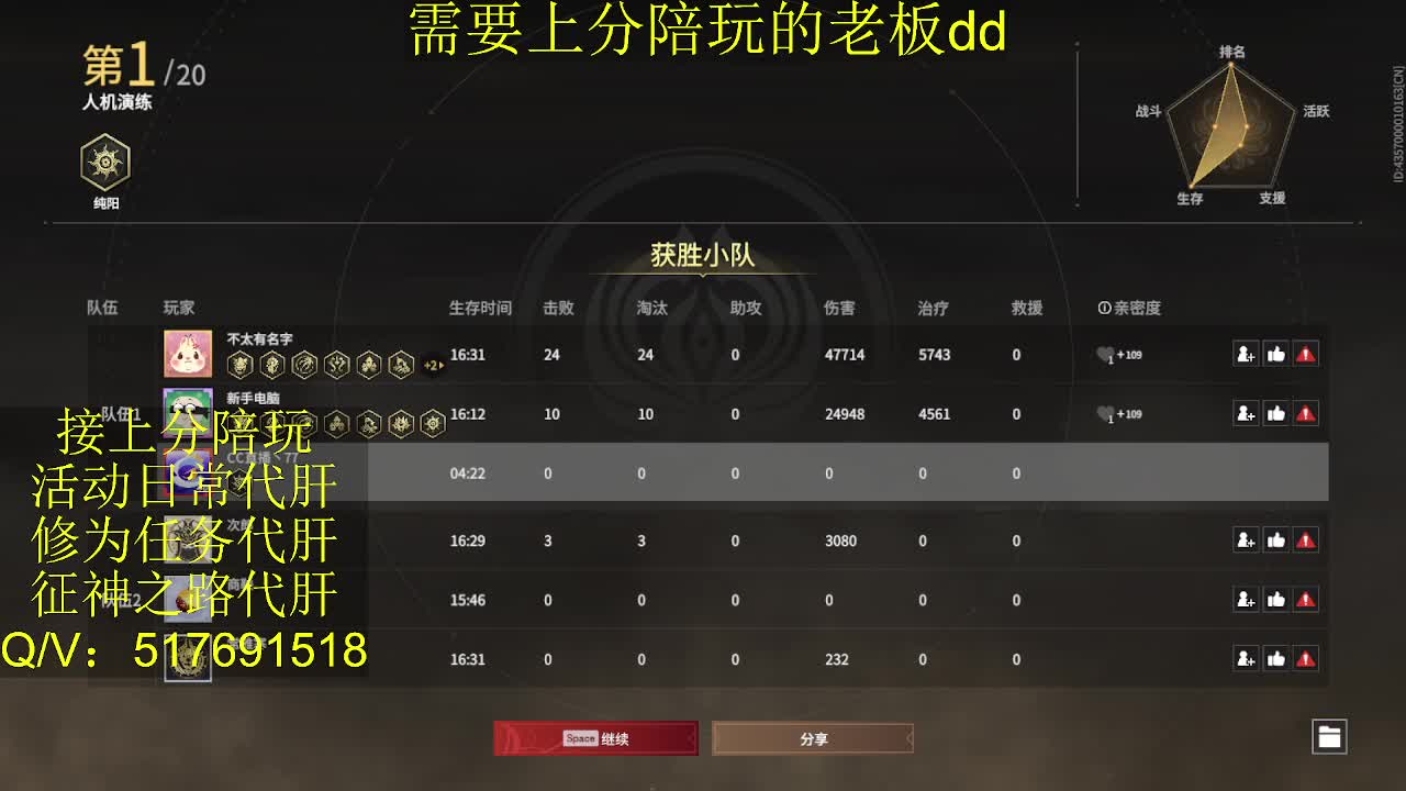 接陪,上分,修行日常各种 第4段