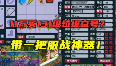 梦幻西游：11万买131级