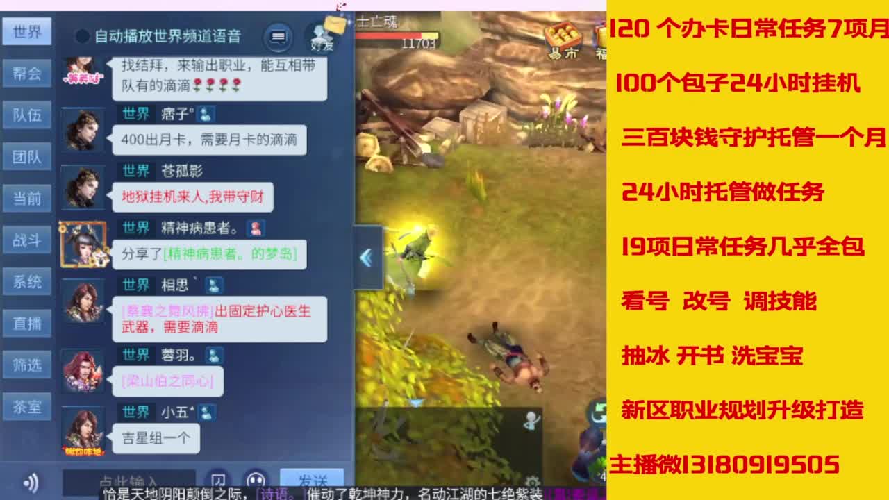 接托管，画壁  卡龙 打造 冲级 第3段