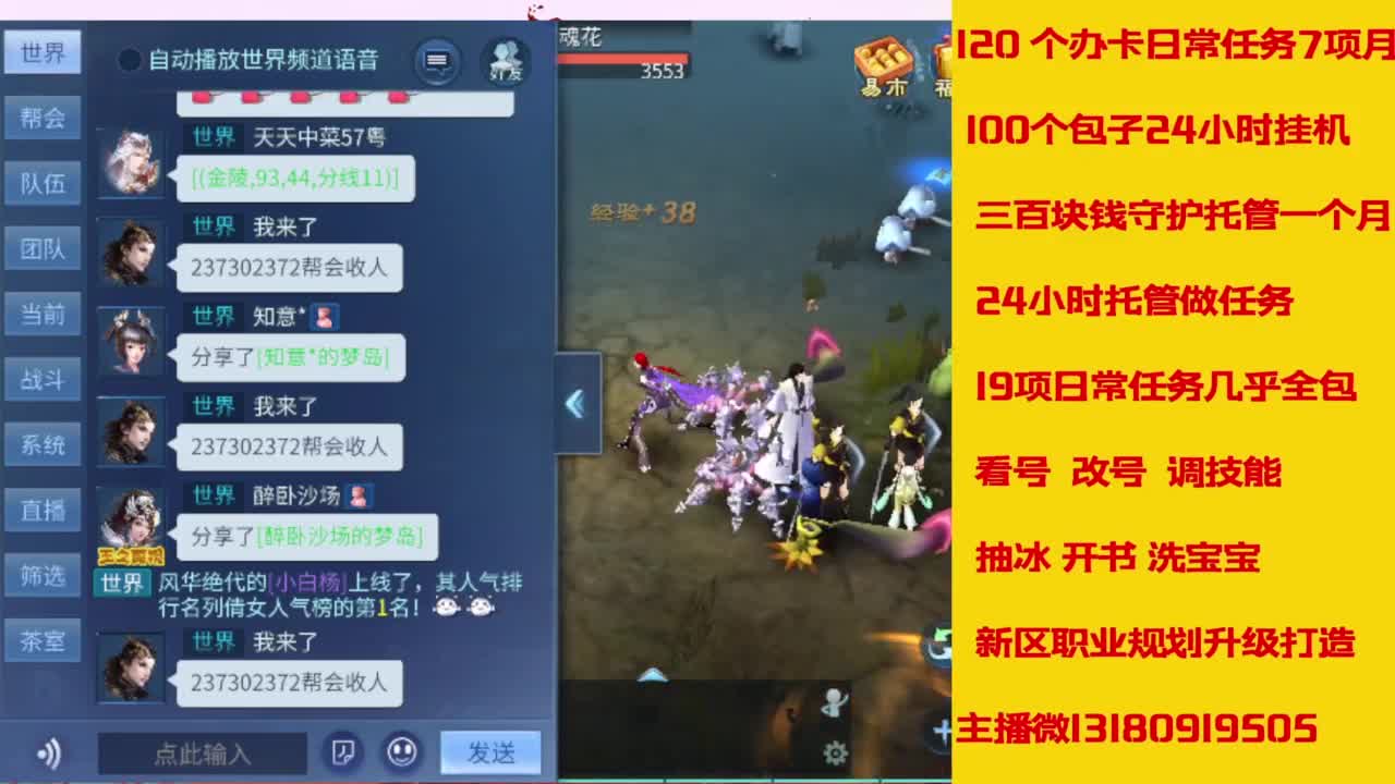 接托管，画壁  卡龙 打造 冲级 第3段