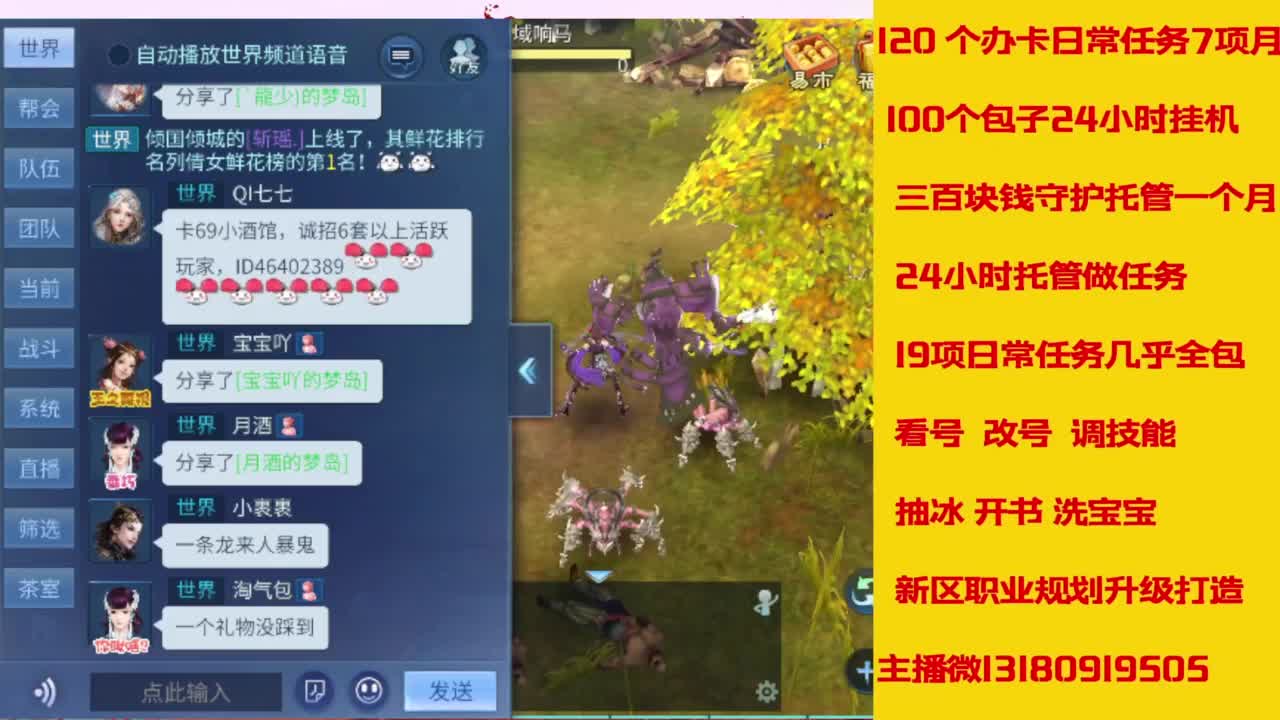 接托管，画壁  卡龙 打造 冲级 第3段