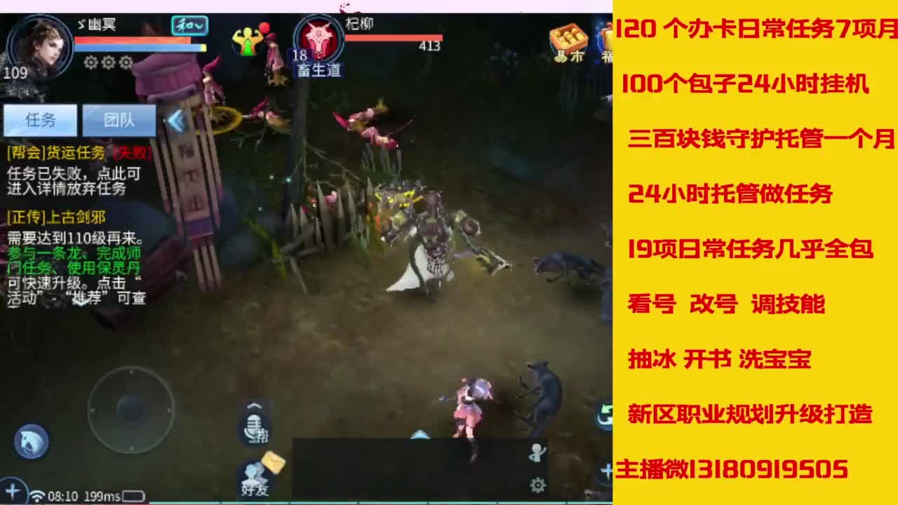 接托管，画壁  卡龙 打造 冲级 第9段
