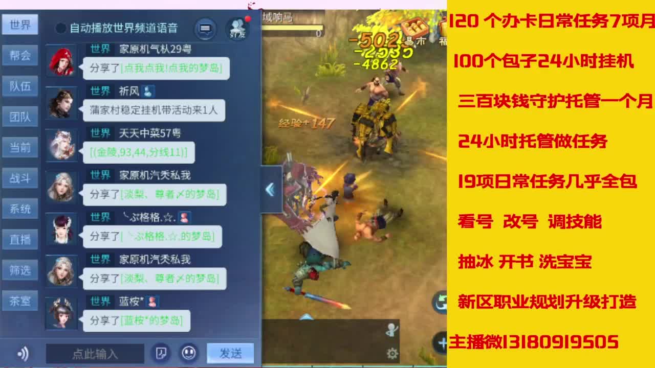 接托管，画壁  卡龙 打造 冲级 第2段