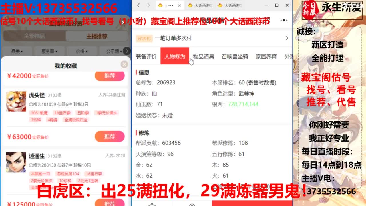 专业藏宝阁，估价找号帮出，调号 第6段