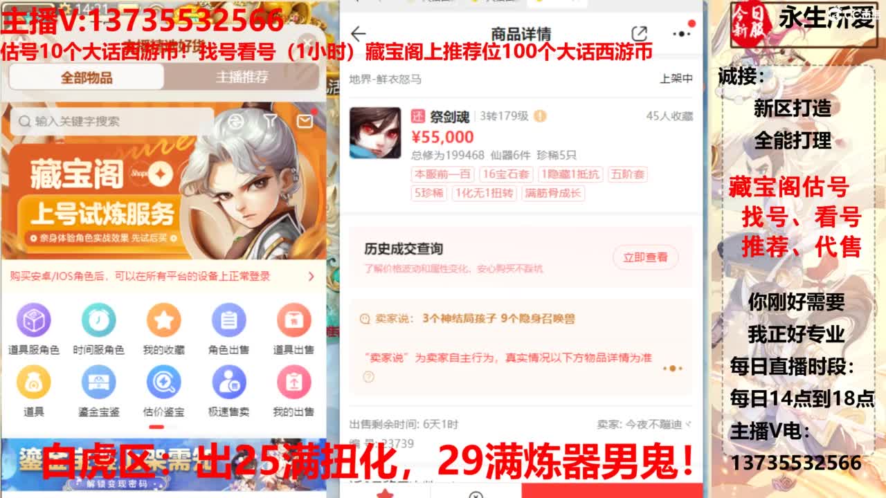 专业藏宝阁，估价找号帮出，调号 第1段