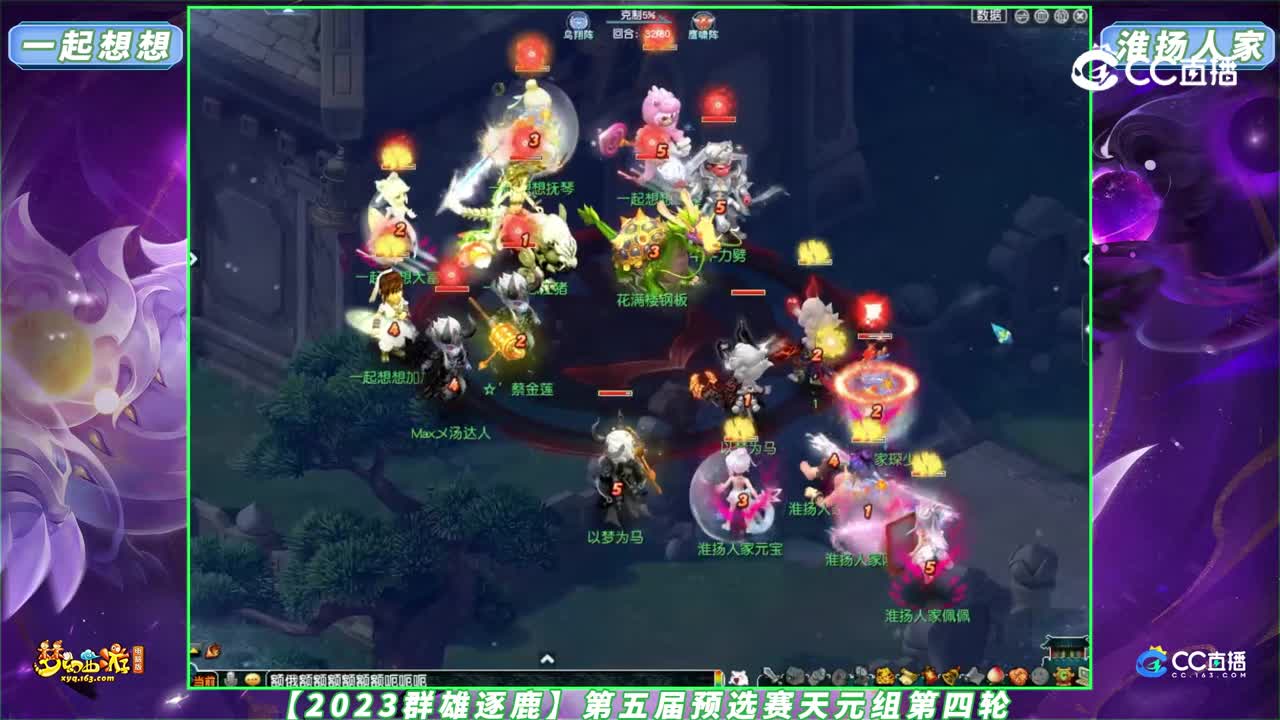【2023群雄逐鹿】第五届预选赛天元组第四轮：一起想想 VS 淮扬人家【CC情报站】