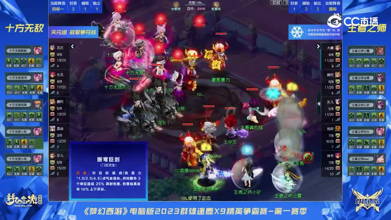 【2023群雄逐鹿】天元组第一届冠军争夺战：王者之师VS十方无敌【CC情报站】