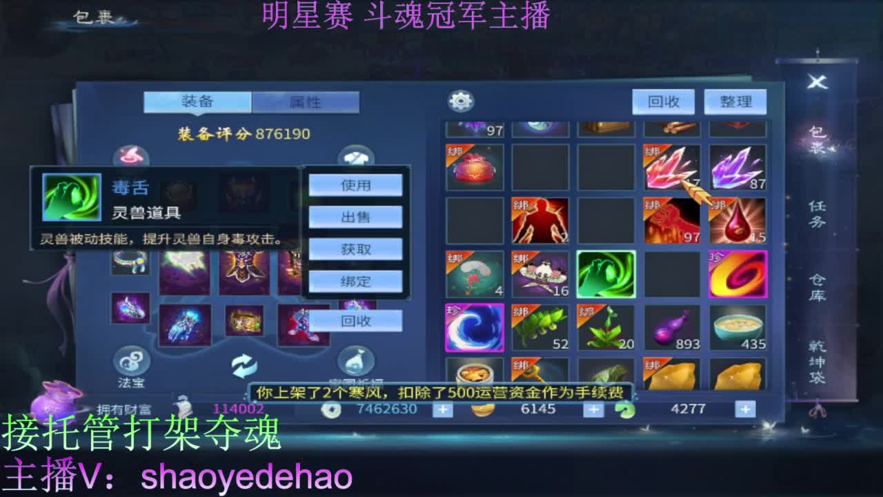 接托管打架 斗魂比武首席背饰 第4段