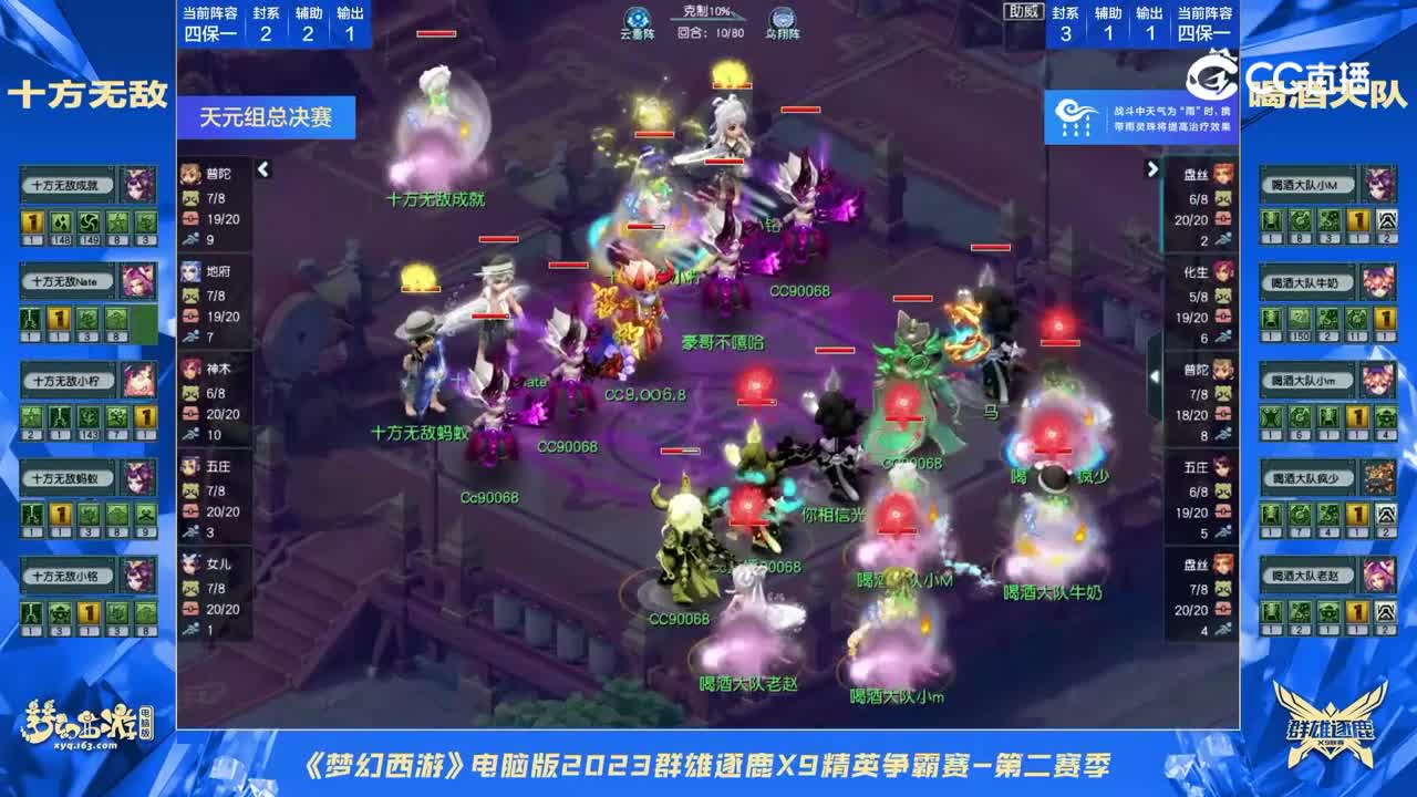 【2023群雄逐鹿】天元组第二届总决赛：喝酒大队VS十方无敌【CC情报站】