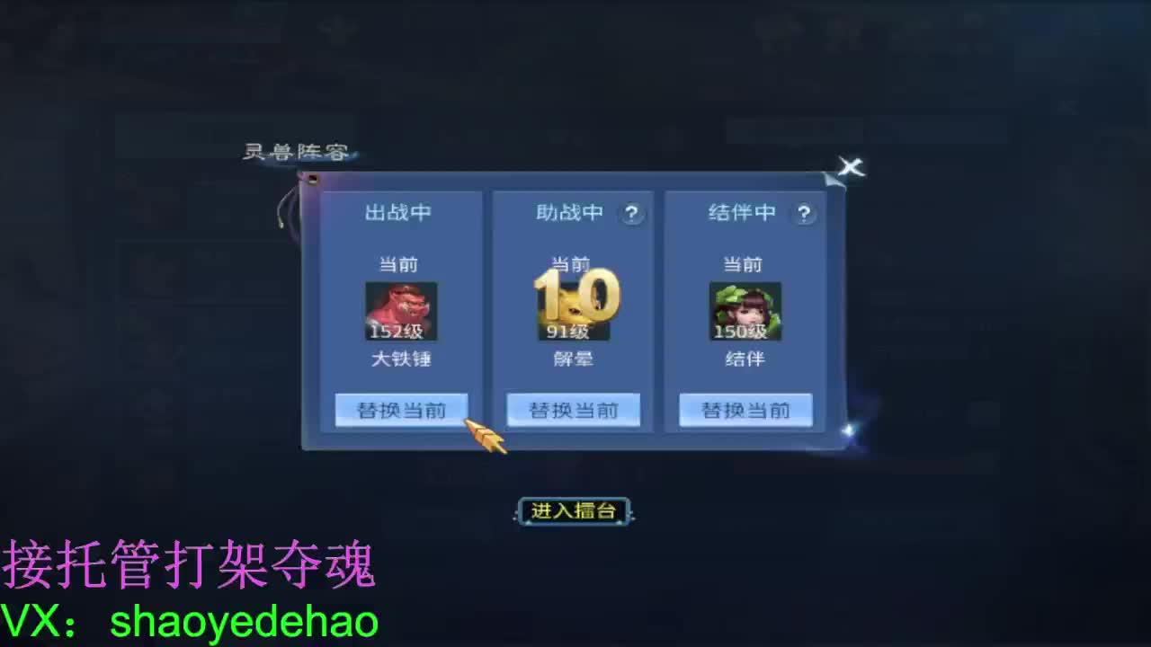 接托管打架 斗魂比武首席背饰 第8段