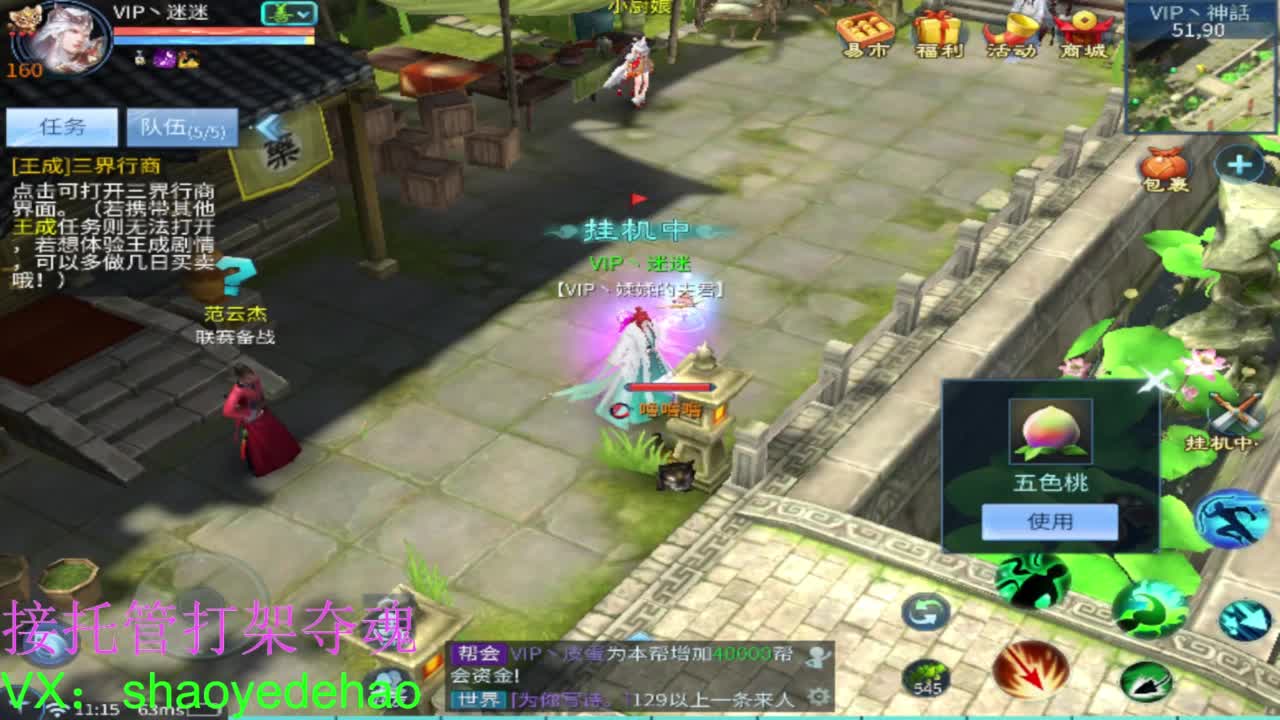 接天门山 托管 打架夺魂比武 背饰！ 第6段