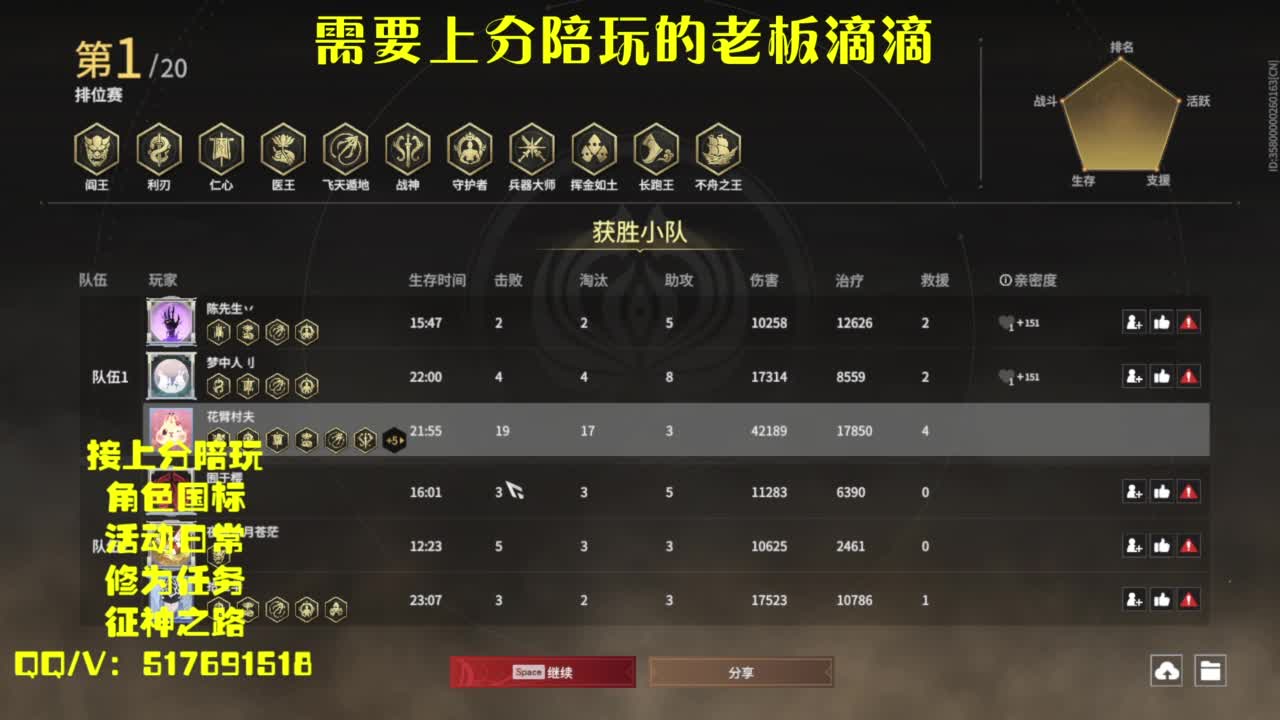 接上分.陪,征神.日常 第2段