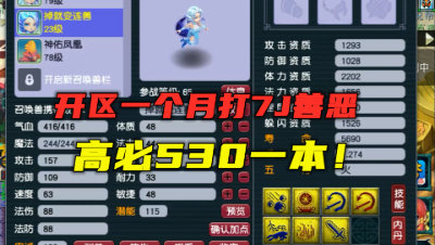 梦幻西游：高必530块一本的新区，要给7J善恶打书？老王亲操刀！