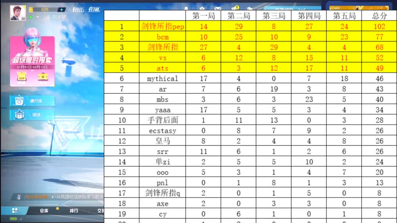 剑锋所指第三届海选B组 第7段