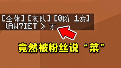 我的世界：打算跟粉丝合影，竟然被粉丝说“菜”？