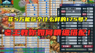 梦幻西游：花5万能玩一个什么样的175号？老王教你如何精细搭配！