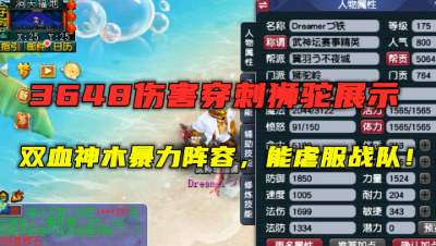 梦幻西游：能虐服战队的暴力阵容，双血神木队狮驼展示，暴力！