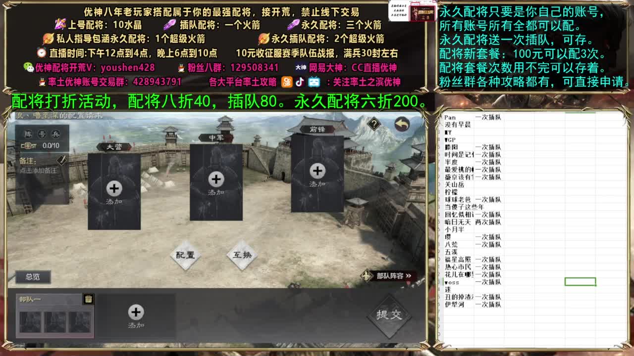 配将打折活动，接开荒 第4段