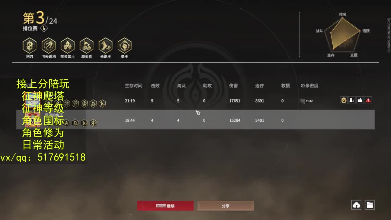 接上分.陪,征神.日常.20级聚义厅动作 第4段