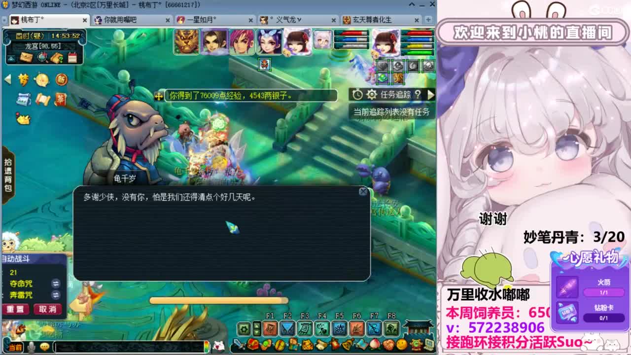 桃布丁：接跑环积分等 第12段