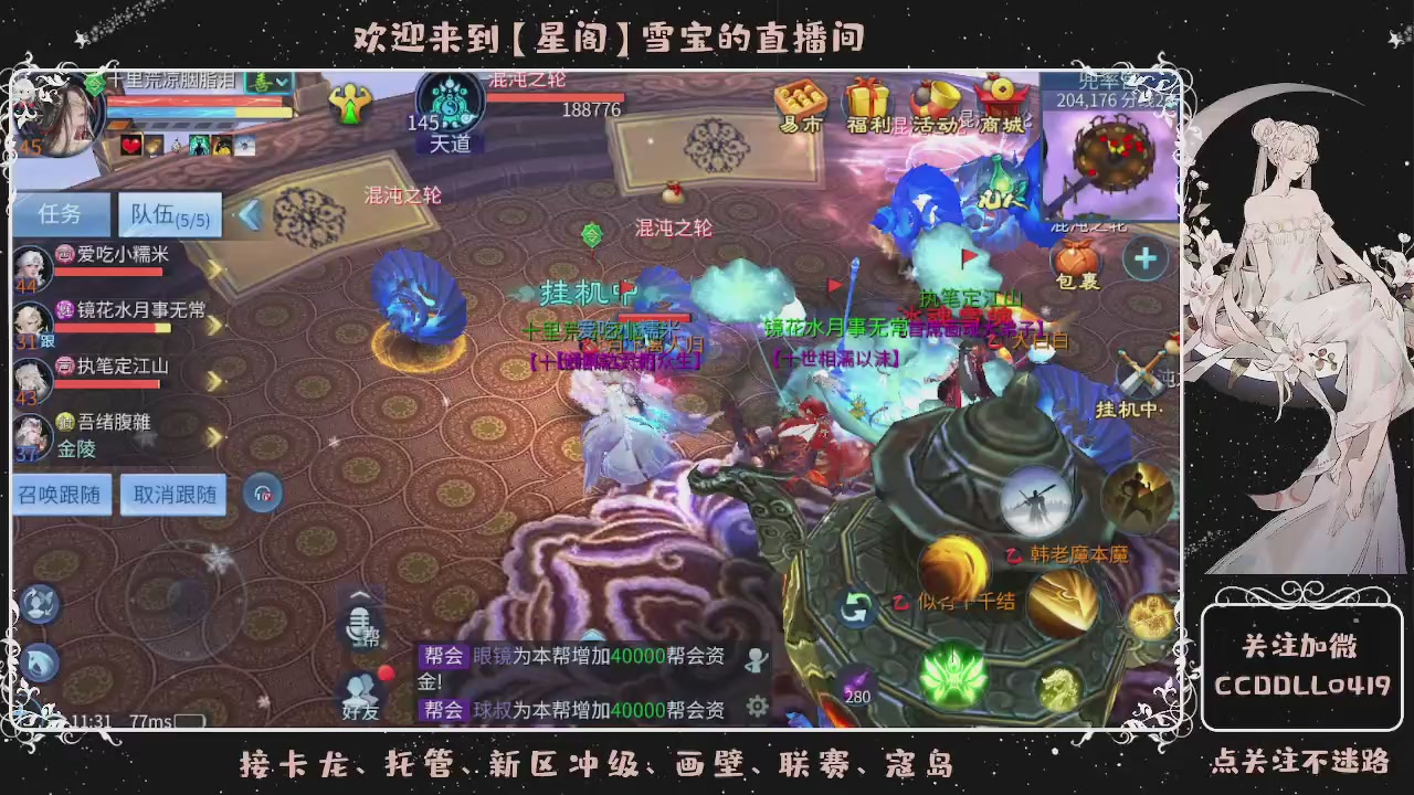 接卡龙，托管、新区冲级