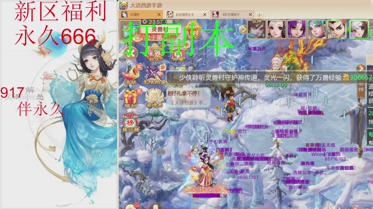 新区专属礼包：永久666