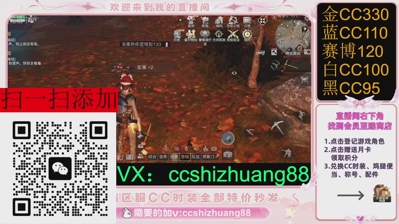 全服时装CC秒发（不是直播是回放哦）需要加V