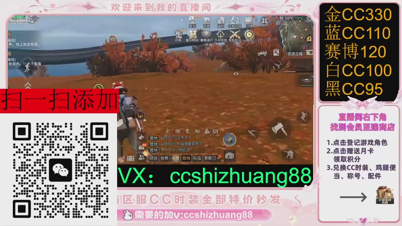 全服时装CC秒发（不是直播是回放哦）需要加V