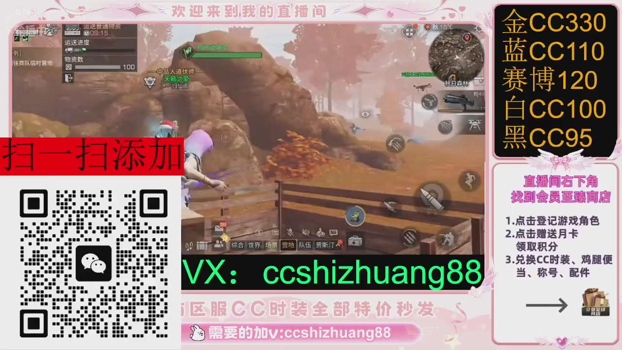 全服时装CC秒发（不是直播是回放哦）需要加V