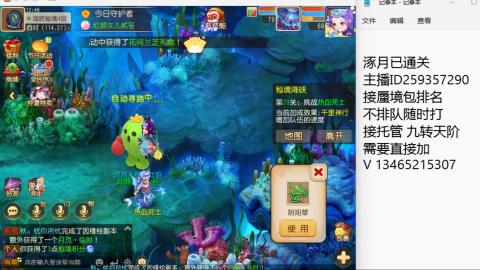 涿月已通关接蜃境托管