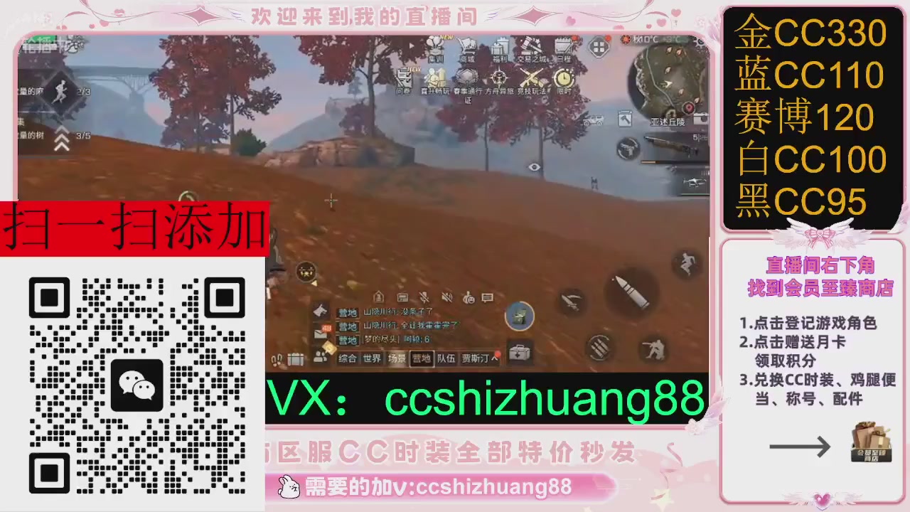 全服时装CC秒发（不是直播是回放哦）需要加V
