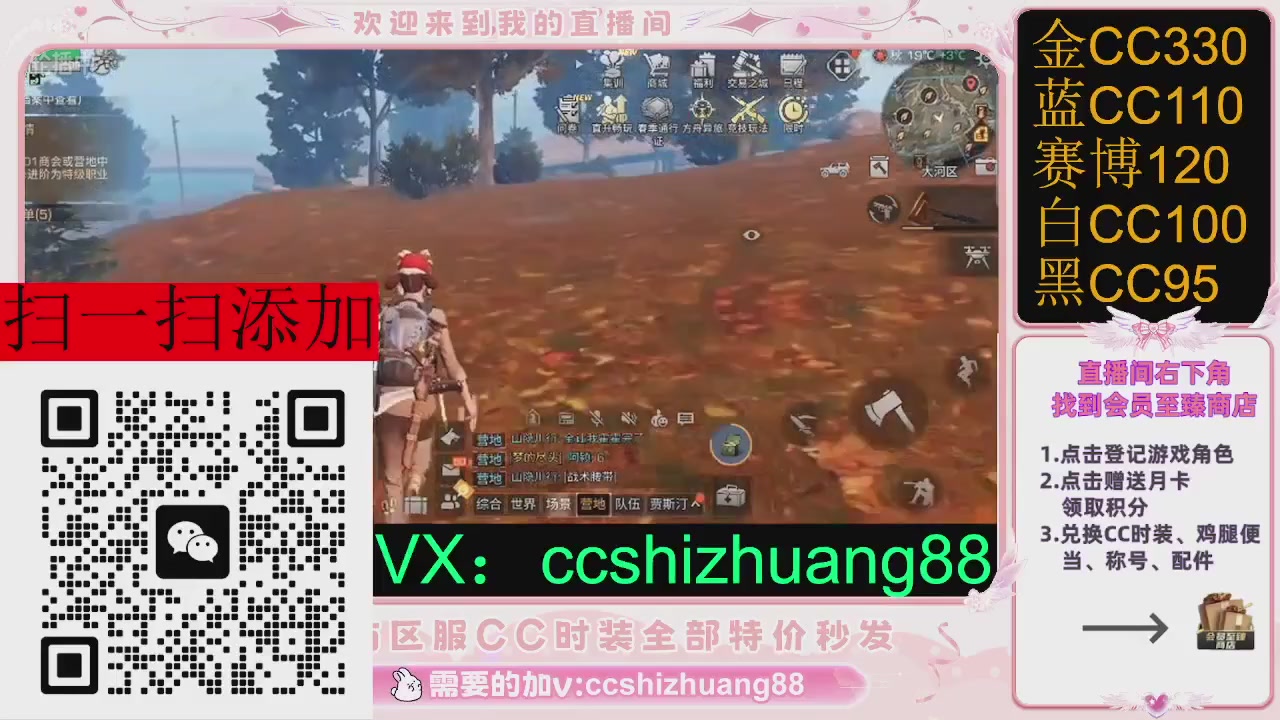 全服时装CC秒发（不是直播是回放哦）需要加V