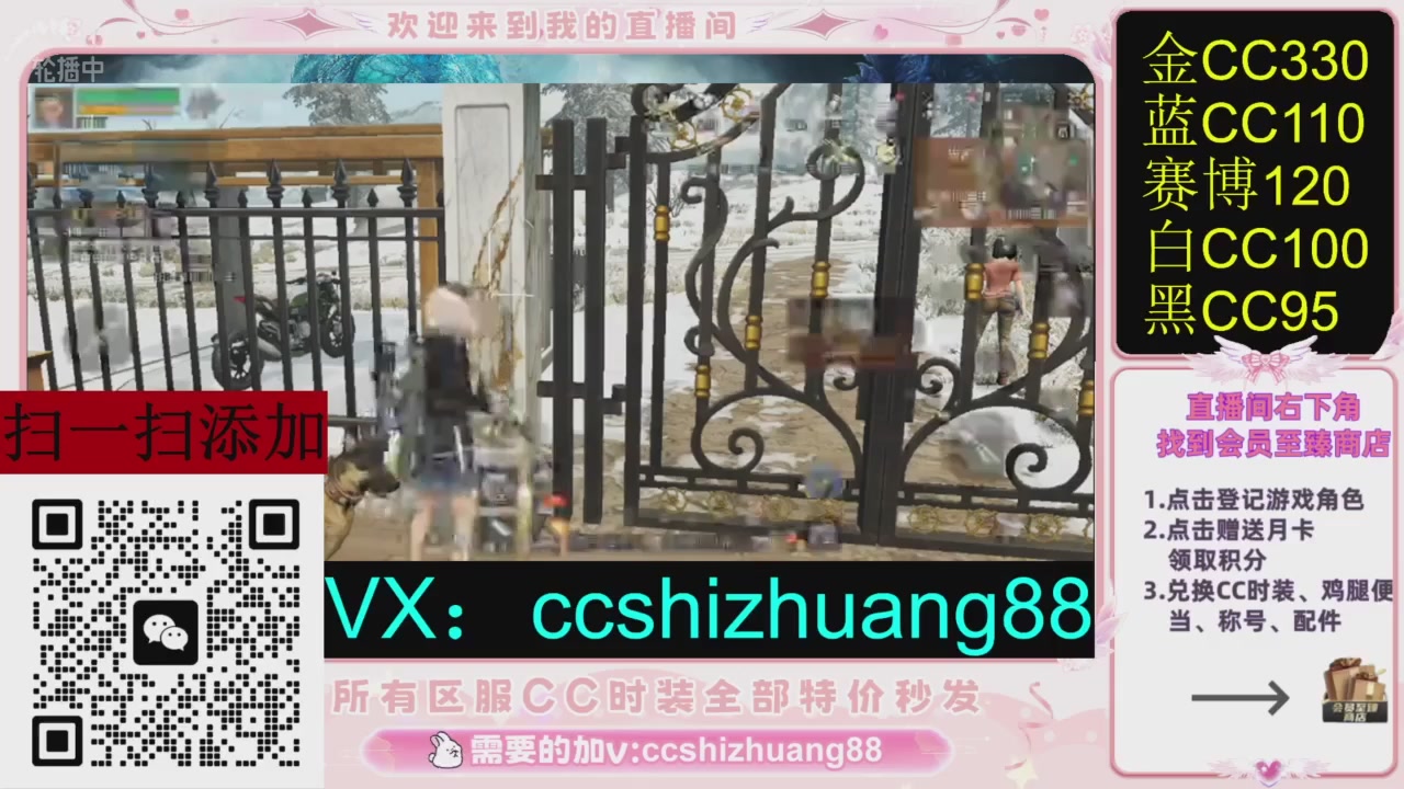 全服时装CC秒发（不是直播是回放哦）需要加V