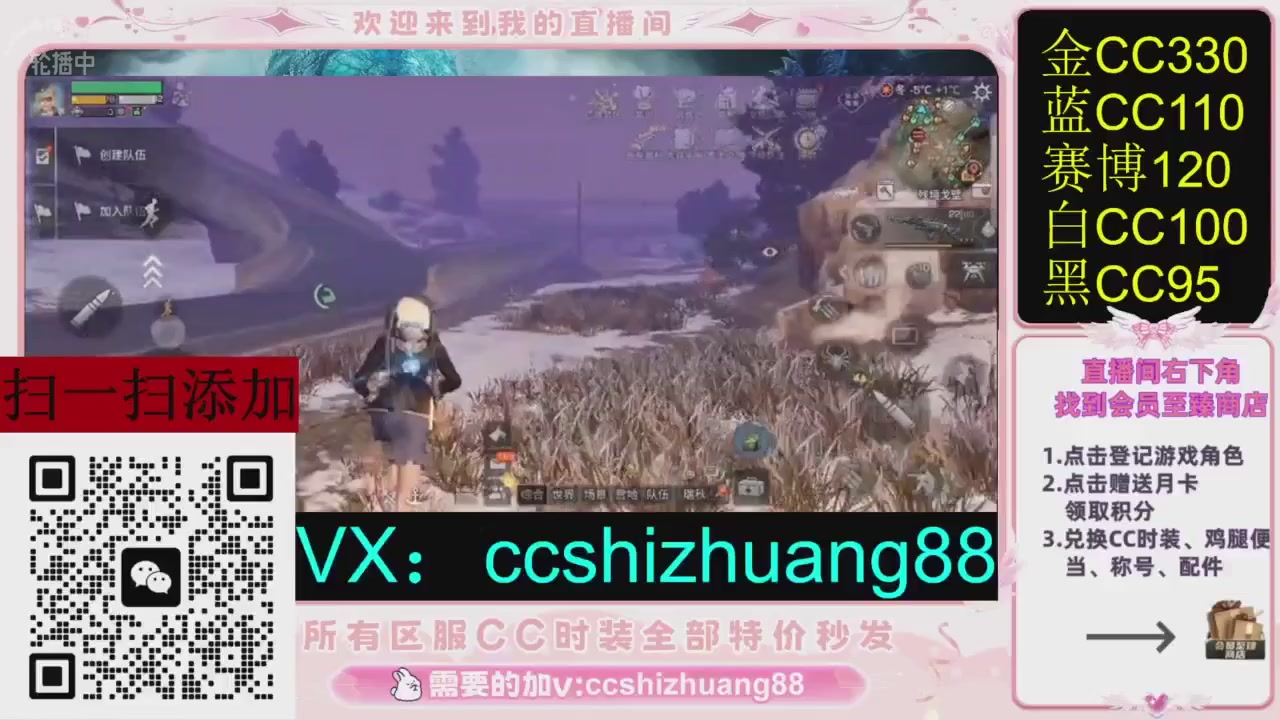 全服时装CC秒发（不是直播是回放哦）需要加V