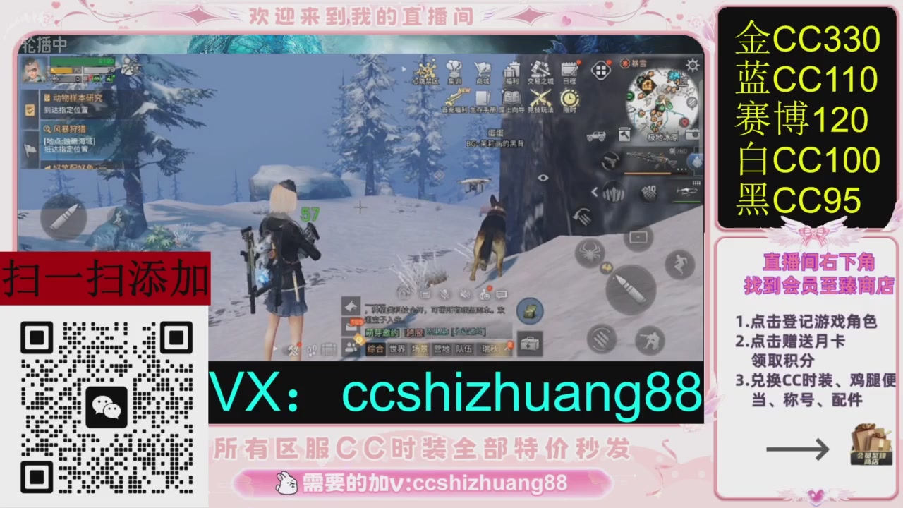 全服时装CC秒发（不是直播是回放哦）需要加V